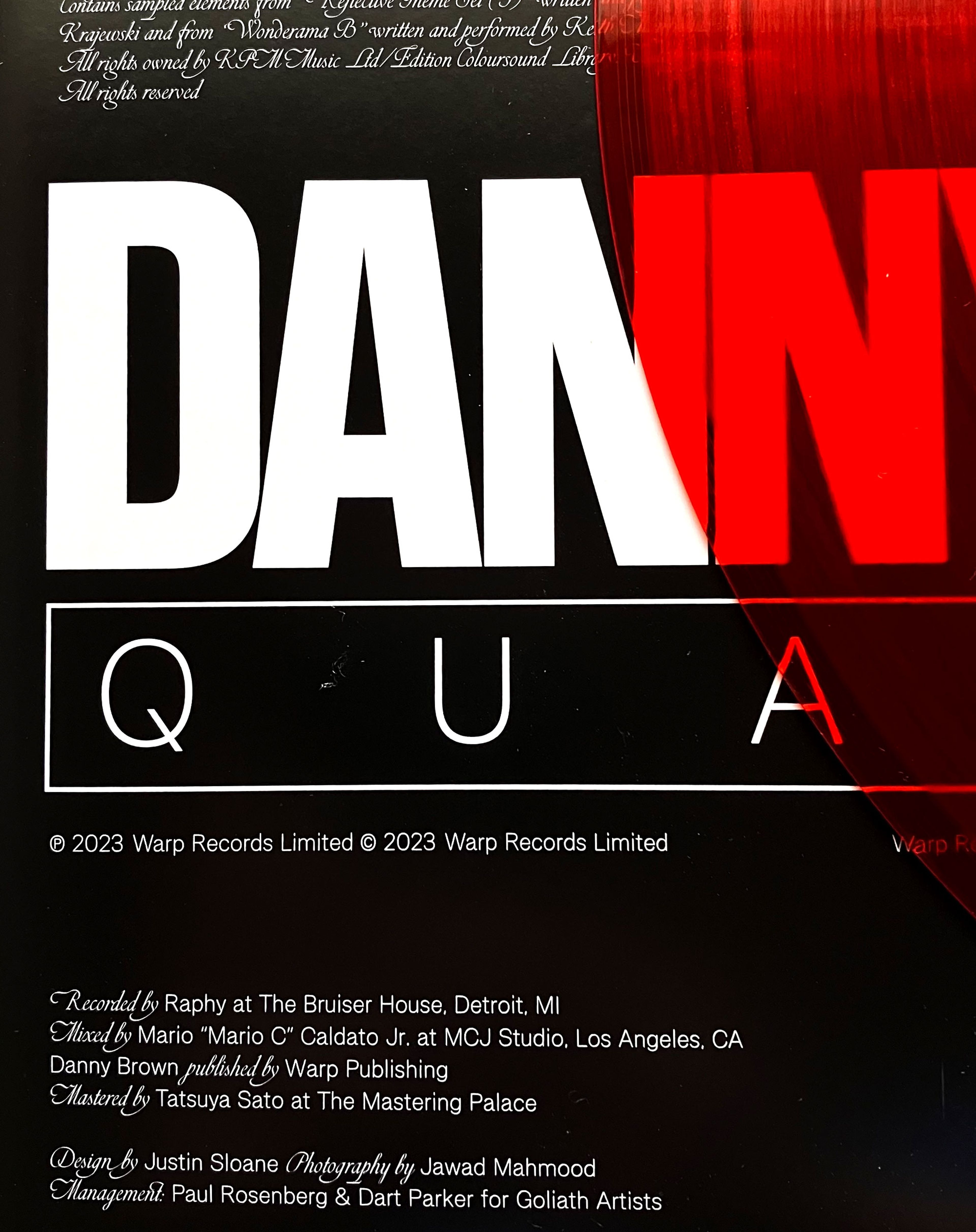 Typography and  art direction for Danny Brown - Quaranta, Warp Records, 2024.