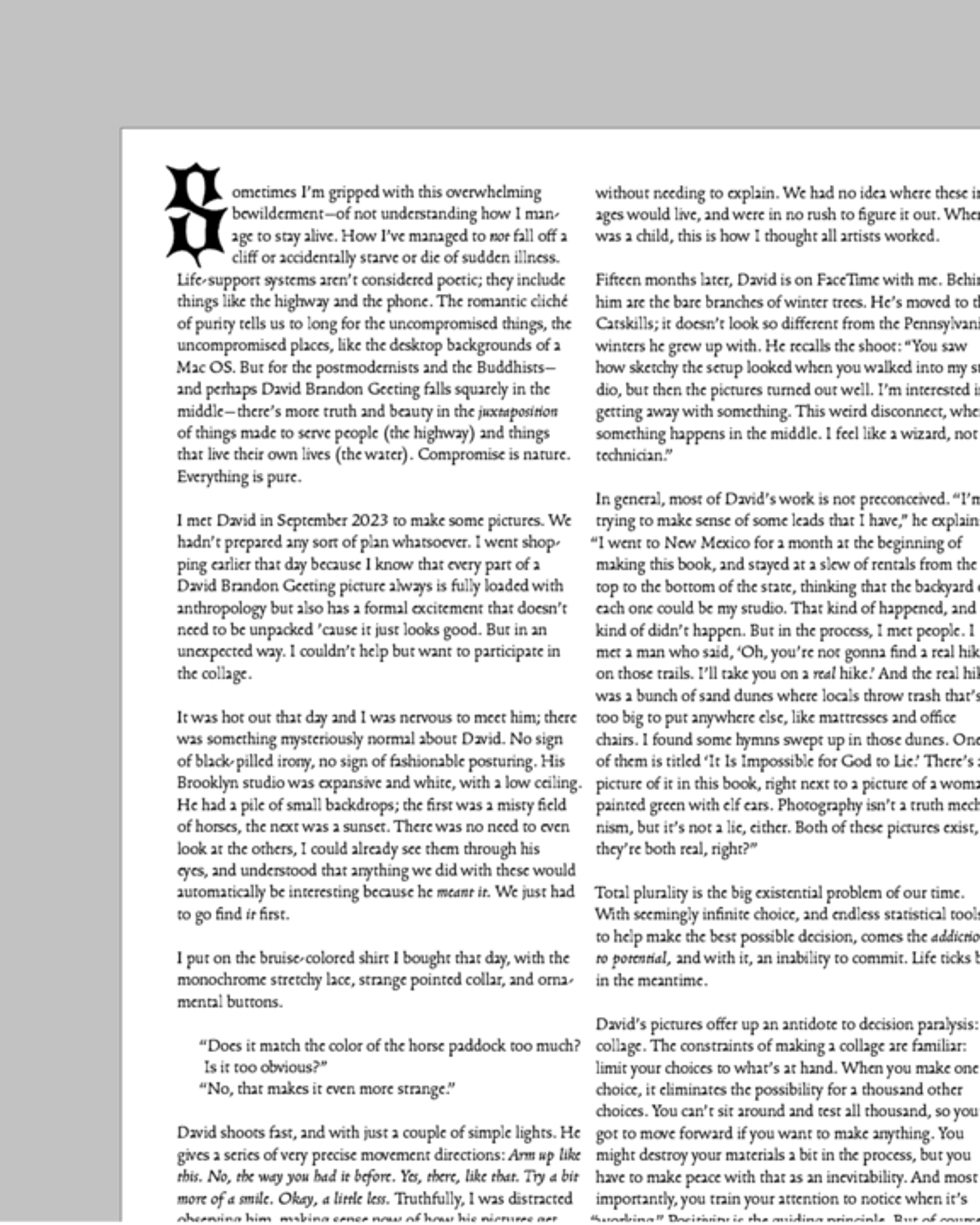 Typography and design direction for The Marble by David Brandon Geeting, TBW books, 2025.